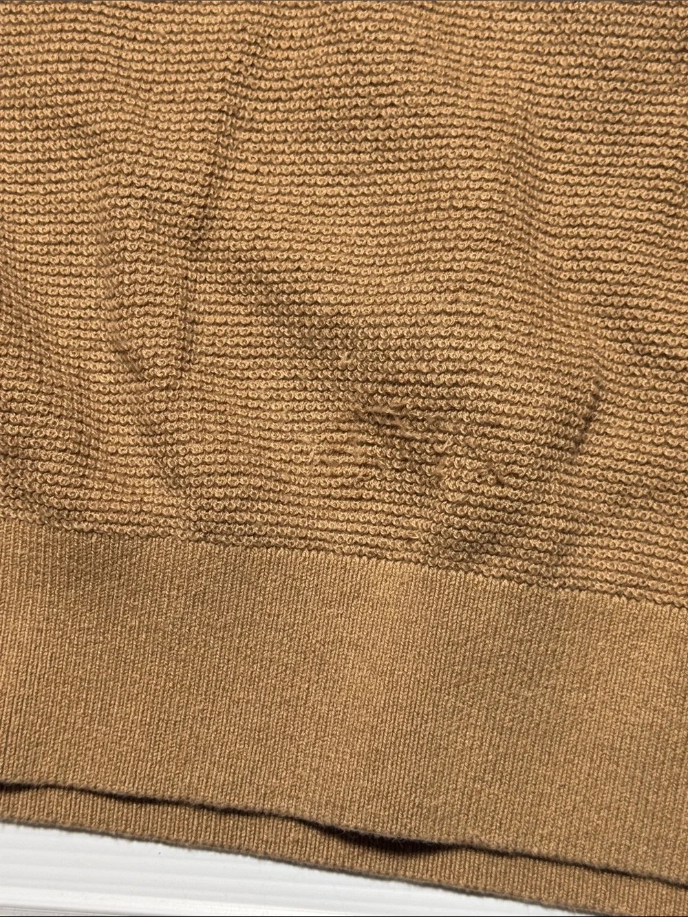 TODD SNYDER Men’s Cotton Mulberry Silk Tan Textured Knit Crewneck Sweater LG